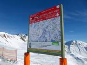Signalisation des pistes à Samnaun