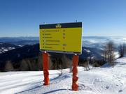 Signalisation des pistes sur la Gerlitzen