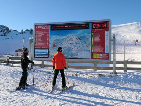 Traunstein: indications de directions sur les domaines skiables – Indications de directions Steinplatte-Winklmoosalm – Waidring/Reit im Winkl