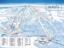 Plan des pistes Bjursås Ski Center