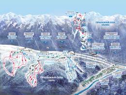 Plan des pistes Gazprom Mountain Resort