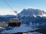 Gamsjet avec le massif de la Zugspitze