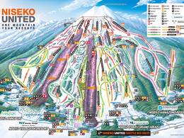Plan des pistes Niseko United – Annupuri/Grand Hirafu/Hanazono/Niseko Village