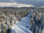 Vue depuis la tour Asenturm sur la descente nord
