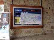 Panneau d'information avec l'état actuel des remontées mécaniques