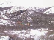 Vue sur les hébergements Nevados de Chillán