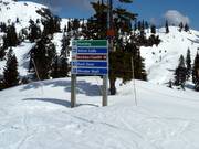 Signalisation des pistes dans le domaine skiable de Mount Seymour