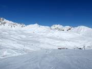 Vue depuis l'Alp Trida Sattel vers le Visnitzkopf
