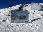 Plan des pistes dans le domaine skiable