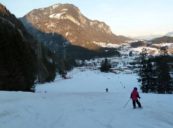 Vue sur la piste au téléski