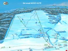 Plan des pistes Nové Hutě