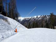 Installation d’enneigement sur la descente vers la vallée à destination de Mauterndorf