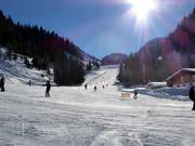 Descente Gamskogel Est en direction de l'arène de la Coupe du Monde