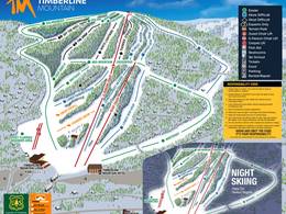 Plan des pistes Timberline Mountain