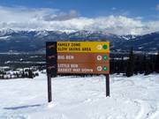 Signalisation des pistes dans le domaine skiable de Kicking Horse