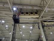 Refroidissement et production de neige au plafond du hall