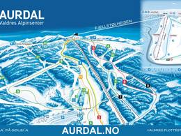 Plan des pistes Valdres Alpinsenter