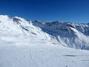 Vue sur le domaine skiable de La Rosière