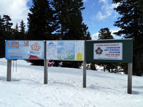 Monts North Shore: indications de directions sur les domaines skiables – Indications de directions Mount Seymour