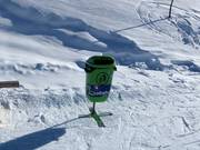 Poubelles dans le domaine skiable Jakobshorn