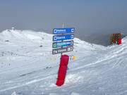 Signalisation des pistes dans le domaine skiable Sierra Nevada