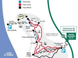 Plan des pistes Monte Baldo – Malcesine/Prà Alpesina