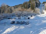 Aire de camping-car à la station de vallée à Ofterschwang