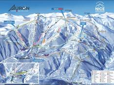 Plan des pistes Auron (Saint-Etienne-de-Tinée)