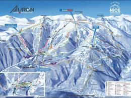 Plan des pistes Auron (Saint-Etienne-de-Tinée)