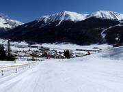 Pente d'entraînement avec le téléski Crasta