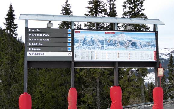 Åre: indications de directions sur les domaines skiables – Indications de directions Åre