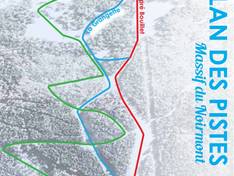 Plan des pistes Mouthe – Massif du Noirmont