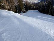 Piste difficile parfaitement préparée