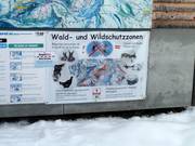 Il est interdit de skier dans les zones forestières et les zones de protection de la faune.