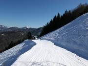 Descente facile pour les familles vers la vallée