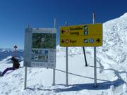 Signalisation des pistes dans le domaine skiable Damüls-Mellau