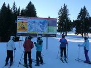 Plan des pistes avec informations