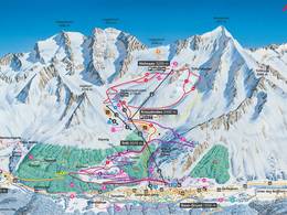 Plan des pistes Hohsaas – Saas-Grund