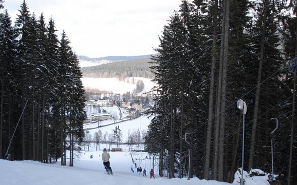 Skier près de Hornì Vltavice