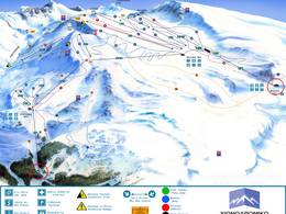 Plan des pistes Mount Parnassos – Fterolakka/Kellaria