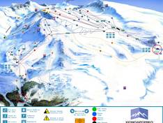 Plan des pistes Mount Parnassos – Fterolakka/Kellaria