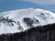 Vue sur les pistes difficiles à Ćupovi