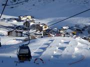 Le quartier Wirl de la commune de Galtür, directement au pied du domaine skiable