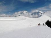 Piste de liaison vers le Mont Joly avec Mont Blanc