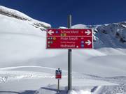 Signalisation des pistes sur le domaine skiable du First
