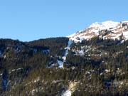Vue de la vallée du Lech vers le domaine skiable Jöchelspitze