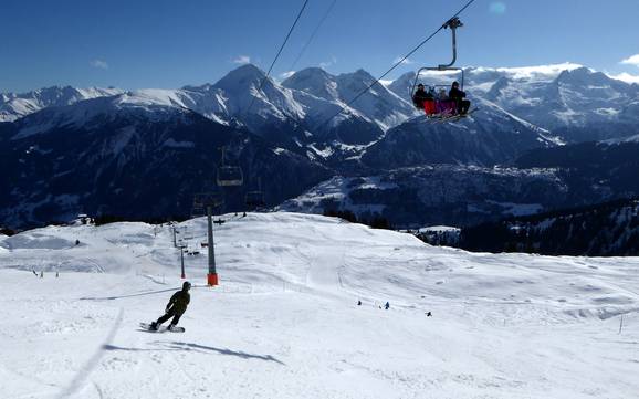 Le plus grand dénivelé dans la région touristique de Disentis Sedrun – domaine skiable Disentis