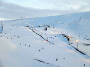 Piste facile avec snowpark