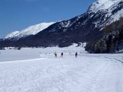 Piste de ski de fond à la station inférieure de Furtschellas