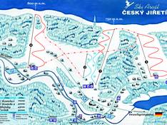 Plan des pistes Český Jiřetín